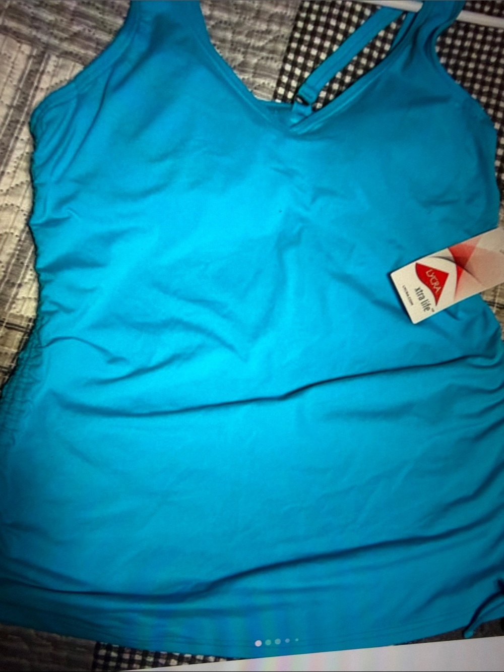 Lands' End Women’s Bright Turquoise Scoop Neck Tank